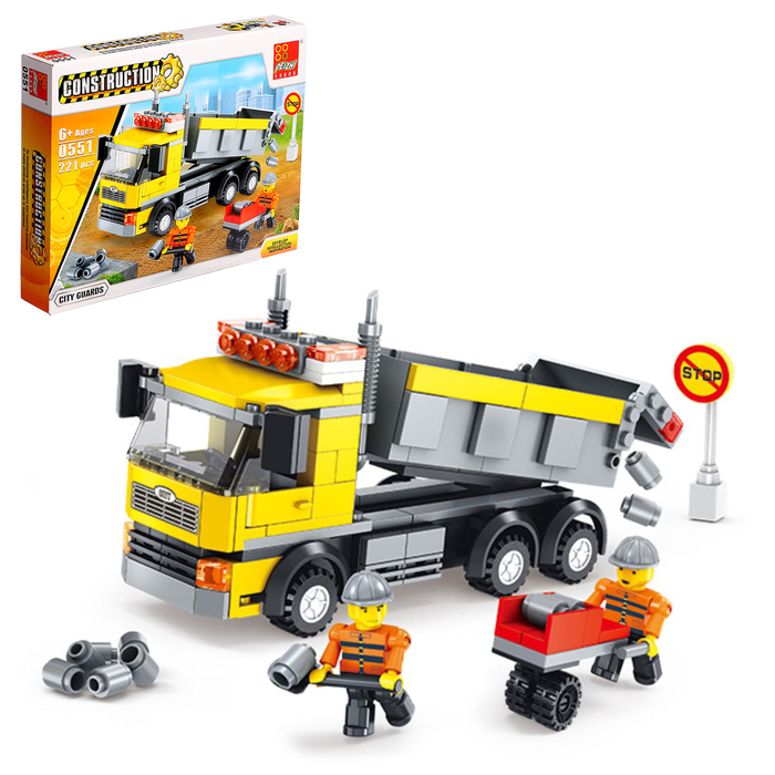 Конструктор Строители «Самосвал», 221 деталь - Фото 1