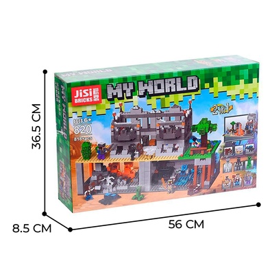 Конструктор Мой мир JISI BRICKS «Крепость», 2 варианта сборки, 818 деталей