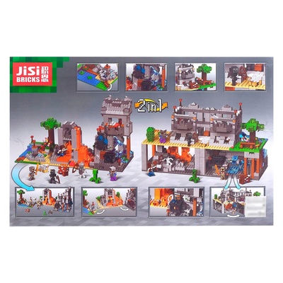 Конструктор Мой мир JISI BRICKS «Крепость», 2 варианта сборки, 818 деталей