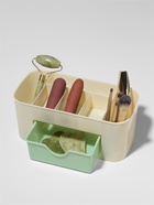 Органайзер для хранения косметики, 6 секций, с ящиком, 21×10.5×9 см, бежевый, зелёный - Фото 2