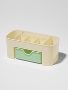 Органайзер для хранения косметики, 6 секций, с ящиком, 21×10.5×9 см, бежевый, зелёный - Фото 3