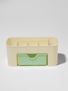 Органайзер для хранения косметики, 6 секций, с ящиком, 21×10.5×9 см, бежевый, зелёный - Фото 4