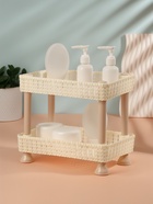 Органайзер для хранения косметики, двухуровневый, 24×15×20 см, МИКС - Фото 2