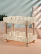 Органайзер для хранения косметики, двухуровневый, 24×15×20 см, МИКС - Фото 3