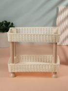 Органайзер для хранения косметики, двухуровневый, 24×15×20 см, МИКС - Фото 4