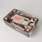 Органайзер для хранения маникюрных/косметических принадлежностей, двухуровневый, 24 × 20 × 15 см, цвет коричневый/бежевый - Фото 6
