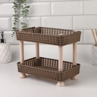 Органайзер для хранения косметики, двухуровневый, 24×15×20 см, МИКС - Фото 9