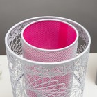 Светильник с выключателем "Леандр" 1хG4 20Вт белый-розовый 15х15х27 см - фото 809188819