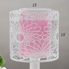 Светильник с выключателем "Леандр" 1хG4 20Вт белый-розовый 15х15х27 см - фото 809188820