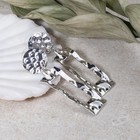 Серьги металл "Коллеоптер" прямоугольные, цвет серебро - фото 25616543