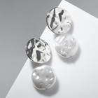 Серьги с жемчугом «Нефаз», цвет белый в серебре - фото 8864391