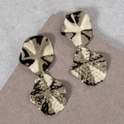 Серьги висячие «Узор», цвет серебро - фото 30990166