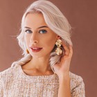 Серьги висячие «Узор», цвет серебро - фото 30990167