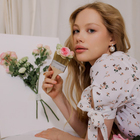 Серьги с жемчугом «Великолепие» два круга, цвет белый в золоте - Фото 6