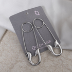 Серьги булавки «Модерн», цвет серебро - Фото 2