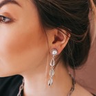 Серьги с жемчугом «Ракушки», белые в серебре - Фото 4