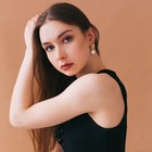 Серьги с жемчугом «Листопад», цвет белый в матовом золоте - Фото 3