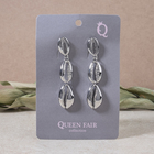 Серьги висячие "Ракушки", цвет серебро, 6см - фото 25616548