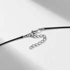 Кулон на шнурке «Солнышко», цвет серебро на чёрном шнурке, 42 см - фото 8486119
