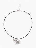 Кулон на шнурке «Слон», цвет чернёное серебро на чёрном шнурке, 42 см - фото 40506908