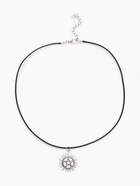 Кулон на шнурке «Пентаграмма» в солнце, цвет чернёное серебро на чёрном шнурке, 42 см - фото 40506917