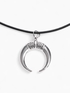 Кулон на шнурке «Рог Хорн», цвет чернёное серебро на чёрном шнурке, 42 см - фото 60780701