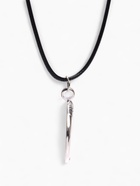 Кулон на шнурке «Рог Хорн», цвет чернёное серебро на чёрном шнурке, 42 см - фото 60780702