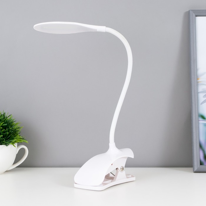Лампа на прищепке "Терона" 5Вт USB белый 13х5,5х31,5 см. - Фото 1