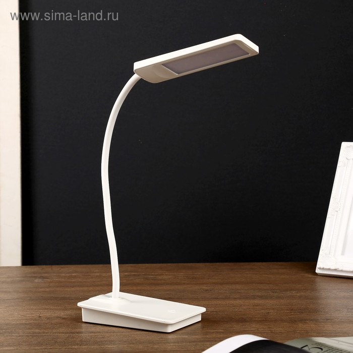 Лампа настольная "Санета" 3 режима 8Вт USB(не в комплекте)  белый 12,5х8х44 см RISALUX - Фото 1