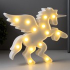 Ночник "Единорог с крыльями" 14хLED батарейки 2хАА МИКС 29х3,5х28 см. - Фото 3
