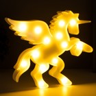 Ночник "Единорог с крыльями" 14хLED батарейки 2хАА МИКС 29х3,5х28 см. - Фото 4