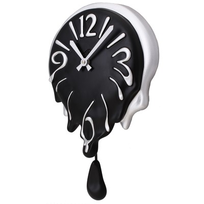 Часы настенные "Падающая капля" черные, 23 × 5 × 36 см - Фото 1