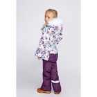 Комплект зимний для девочки, цвет фиолетовый/принт цветы, рост 104 - Фото 2