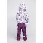 Комплект зимний для девочки, цвет фиолетовый/принт цветы, рост 104 - Фото 6