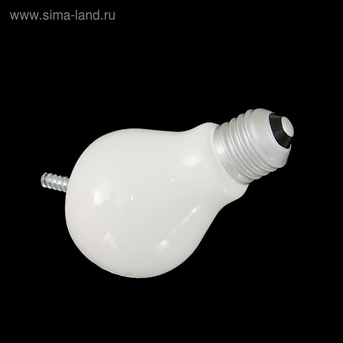 Вешалка "Лампочка" белая, 7 × 6 × 9 см - Фото 1