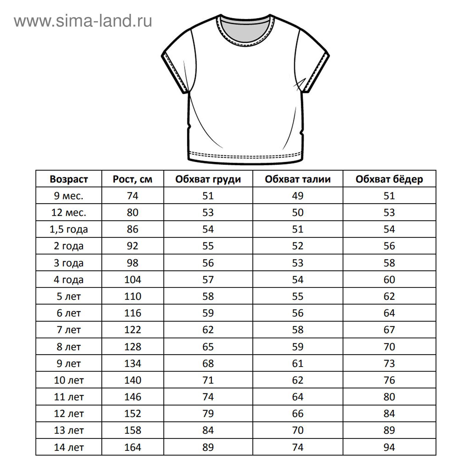 Размер футболки детской таблица Размер футболки детской таблица