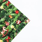 Бумага упаковочная глянцевая «Новогодняя ёлка», 70 × 100 см - Фото 3