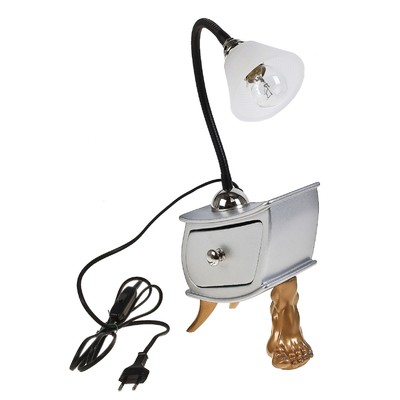 Лампа настольная "Комод на ноге", цвет хром, 18 × 10 × 39 см - Фото 1
