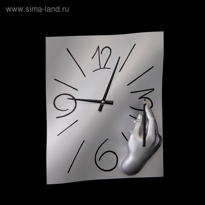 Часы настенные "Ручная работа", цвет хром, 28 × 38 × 8 см - Фото 1