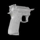 Вешалка "Пистолет", цвет хром, 4 × 15 × 13 см - фото 8363206