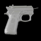 Вешалка "Пистолет", цвет хром, 4 × 15 × 13 см - фото 8221669