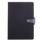 Ежедневник датированный 2020 г, A5, 176 листов deVENTE Gulfstream, искусственная кожа, тонированный блок, ляссе, на кнопке, чёрный - Фото 1