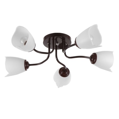 Люстра BayerLux 1341003/5WT, E27, 15 Вт, коричневая