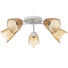 Люстра «Оникс» BayerLux 5×15 Вт E27, белый-коричневый, 52×52×15 см - Фото 1