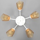 Люстра «Оникс» BayerLux 5×15 Вт E27, белый-коричневый, 52×52×15 см - Фото 4