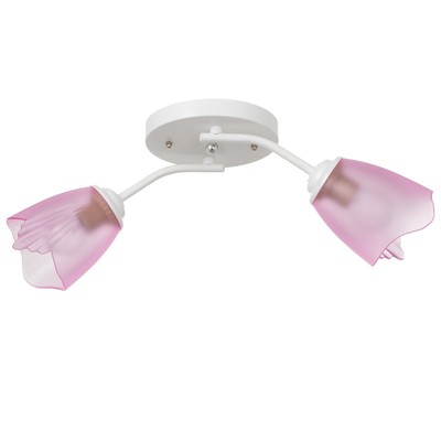 Люстра Оникс 2х15Вт E27 белый-розовый50х15х15см