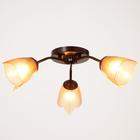 Люстра «Оникс» 3×15 Вт E27 коричневый 50×50×15 см BayerLux - Фото 1