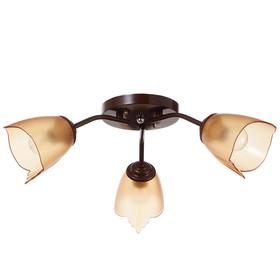 Люстра «Оникс» 3×15 Вт E27 коричневый 50×50×15 см BayerLux 4533458