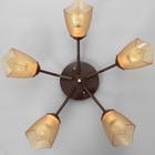 Люстра «Оникс» BayerLux 5×15 Вт E27, коричневый, 52×52×15 см - Фото 4