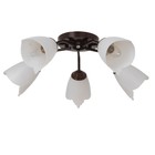 Люстра «Оникс» BayerLux 5×15 Вт E27, коричневый, 52×52×15 см - Фото 1